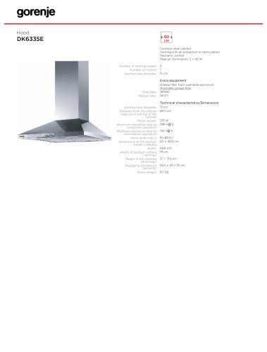 Pull-out hood DF6115E   