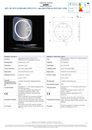 POLLUCE - Specchiere/Mirrors ROTARY LED