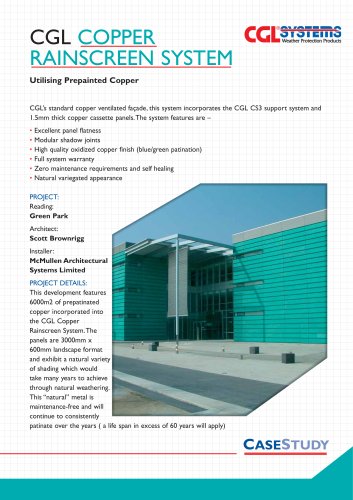 CGL Copper Rainscreen System