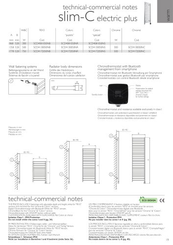 tecnical commercial notes slim-C electric plus