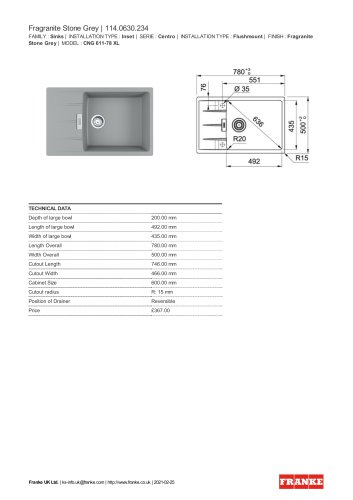 Fragranite Stone Grey | 114.0630.234