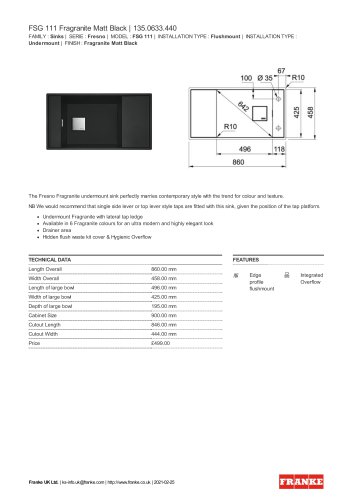 FSG 111 Fragranite Matt Black | 135.0633.440