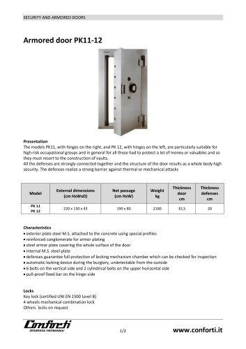 Armored door PK11-12