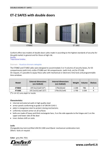 Double Doors ET-Z Safes