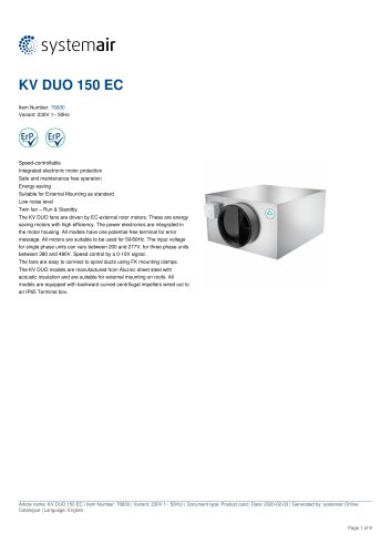 KV DUO 150 EC