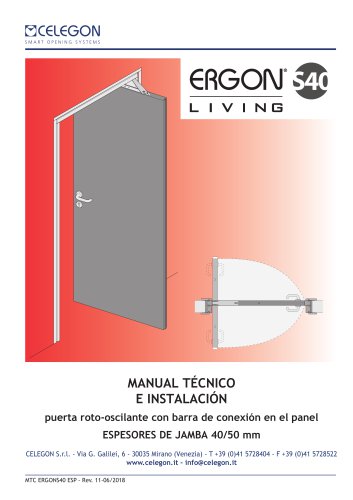 Manual Tecnico e Instalacion Ergon Living 40-REV11-esp