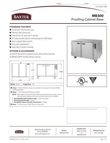 MB300 -  Proofing Cabinet Base