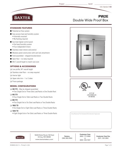 PW2E - Double Wide Proof Box