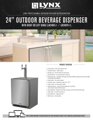 24" OUTDOOR BEVERAGE DISPENSER