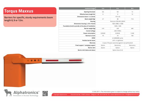 automatic barrier Torqus Maxxus