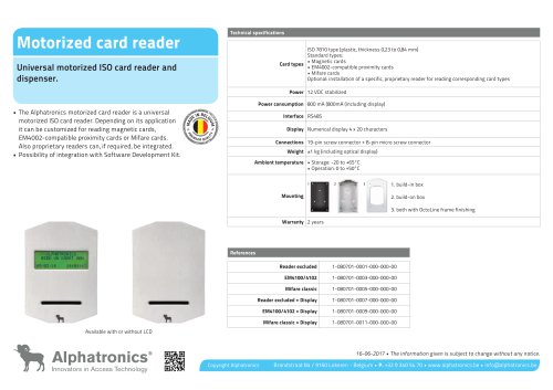 Motorized card reader