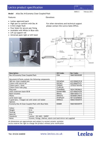 Atlas Doc M Economy Close Coupled Pack