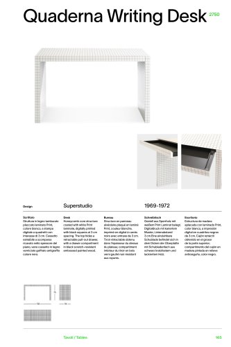 Catálogo 2750 QUADERNA WRITING DESK