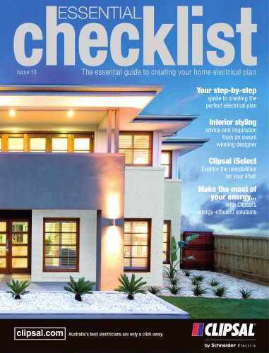 2013 Essential Checklist, The essential guide to creating your home electrical plan