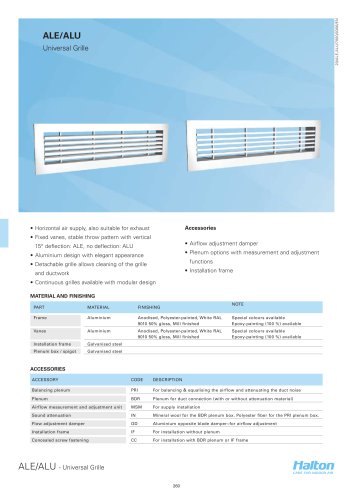 Halton - universal grilles