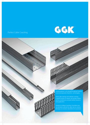 VK-Verdrahtungskanal Details, VK- Slotted cable trunking details, VK-Goulottes de câblage details