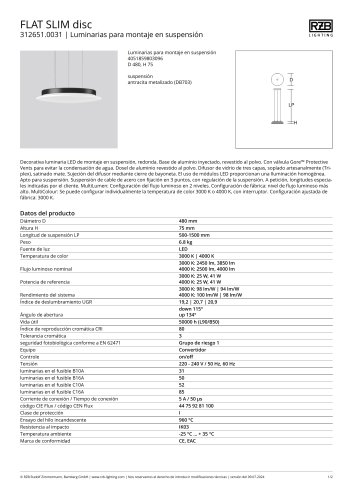 FLAT SLIM disc en suspension