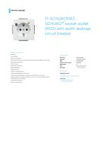 FI-SCHUKOMAT, SCHUKO socket outlet (RCD) with earth leakage circuit breaker STUDIO WHITE