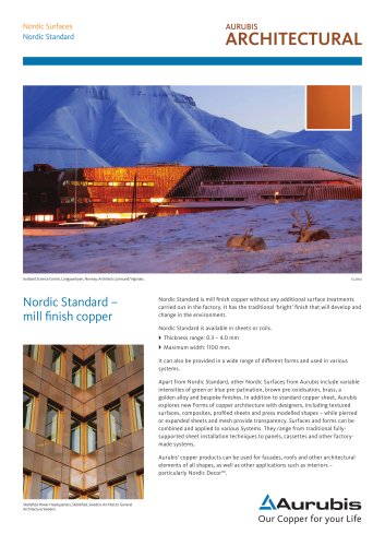 Nordic Standard - mill finish copper