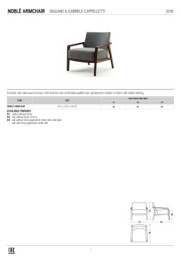 scheda tecnica noblè armchair