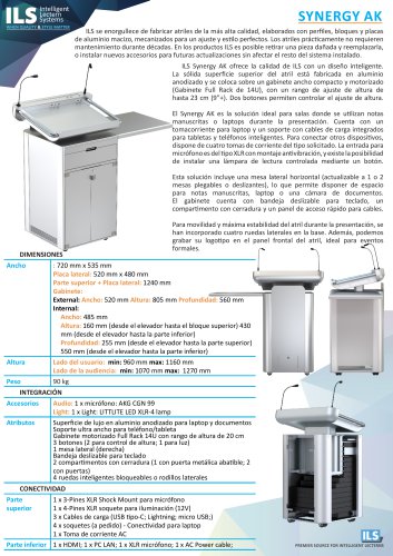 ILS Synergy AK (Catálogo en español)