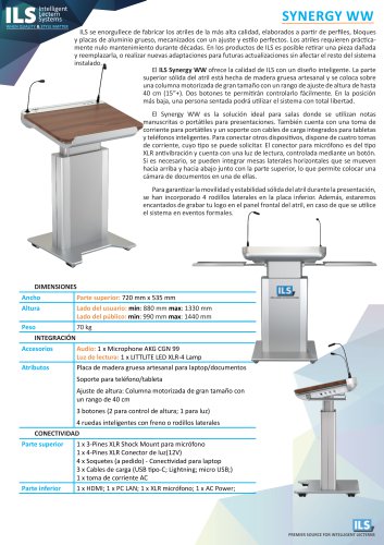 ILS Synergy WW (Catálogo en español)