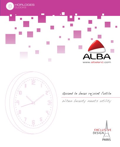 Catalogue Clocks - ALBA - 2012