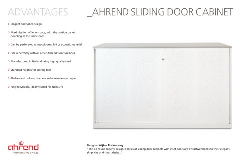 AHREND SLIDING DOOR CABINET