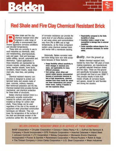 Chemical Resistant Brick