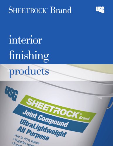 SHEETROCK Brand Interior Finishing Products Catalog