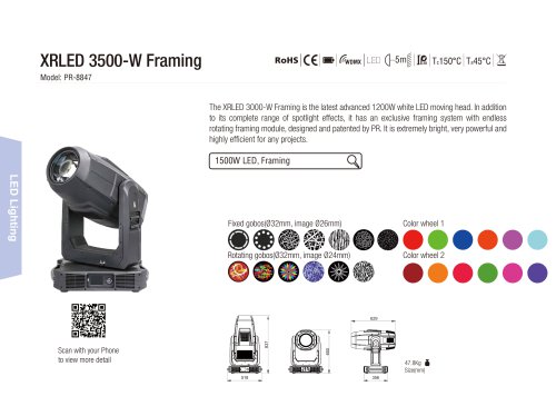 XRLED 3500-W Framing