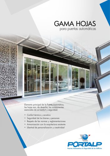 PORTALP - Gama hoja para puertas automáticas