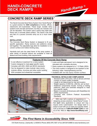 HANDI-CONCreTe DeCk rAMPS