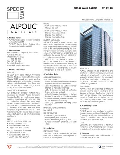 ALPOLIC® Exotic Metals Series, Stainless & Titanium Composite Materials