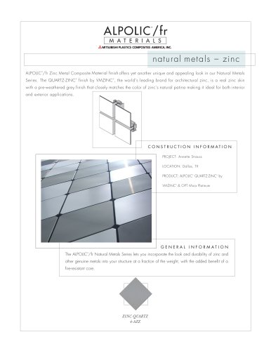 Natural Metals Zinc