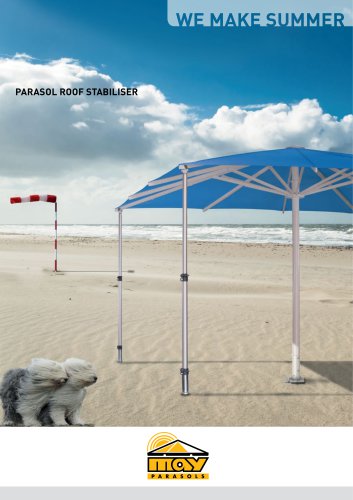 Extremely wind resistant parasols