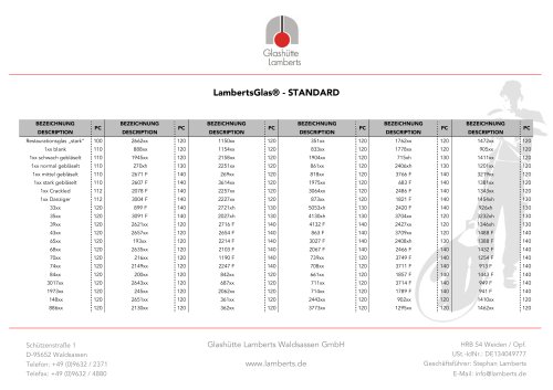 LambertsGlas® sample