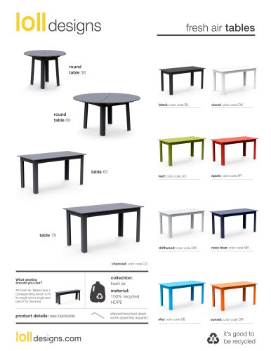 fresh air tables