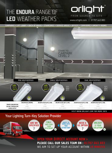 THE ENDURA RANGE OF LED WEATHER PACKS