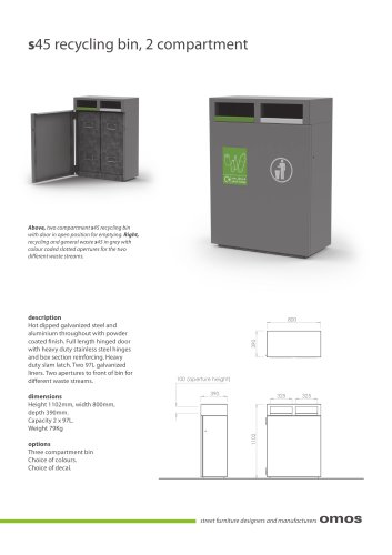 s45 recycling (2 compartment)