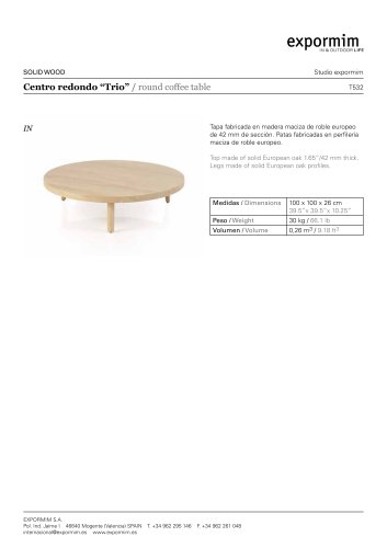 IN:T532 -Trio Round coffee table