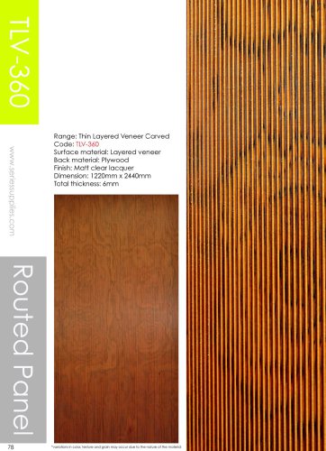 Thin Layered Veneer Carved Panel