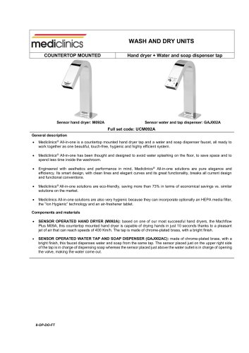 WASH AND DRY UNITS