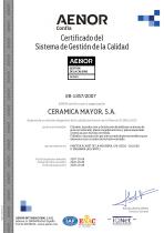 Certificado del Sistema de Gestión de la Calidad - 1