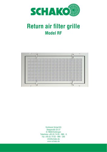 RF Return air filter grille