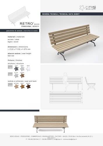 RETRO BENCH WOOD