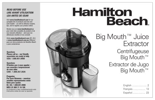 Big Mouth™ Juice Extractor