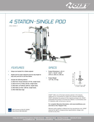 CMJ-6000-1 4 Station - Single Pod