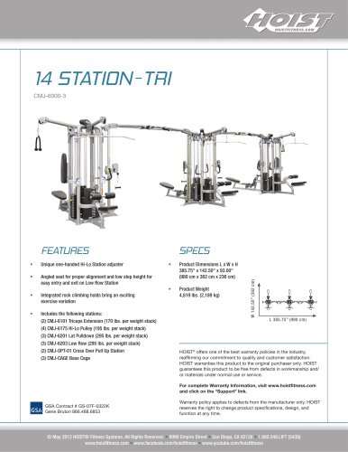 CMJ-6000-3 14 Station - Tri Pod