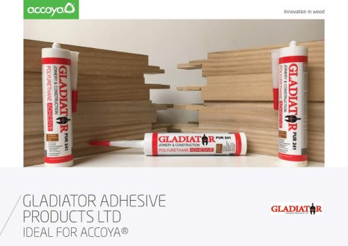 Accoya Adhesives Gladiator Leaflet